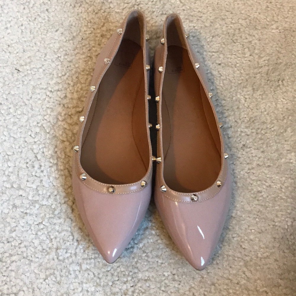 Blush Nude Studded Flats